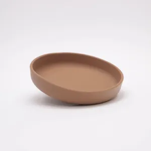 Round Silicone Suction Plates: Taupe