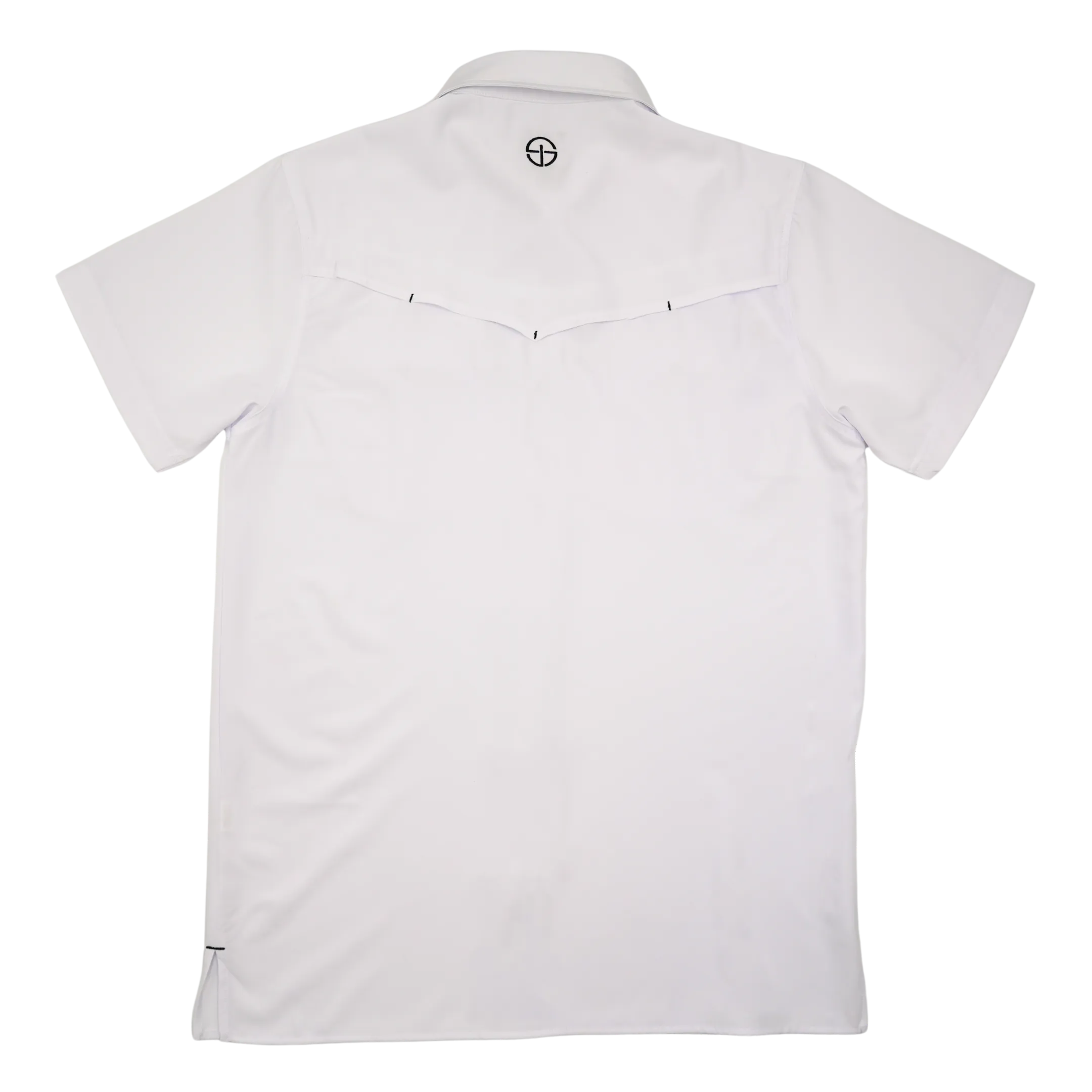 SanJac White Coahuila Short Sleeve Pearl Snap Men's Shirt