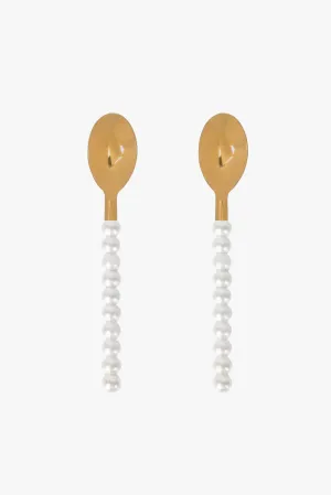 Set Of 2 Pearl Spoons