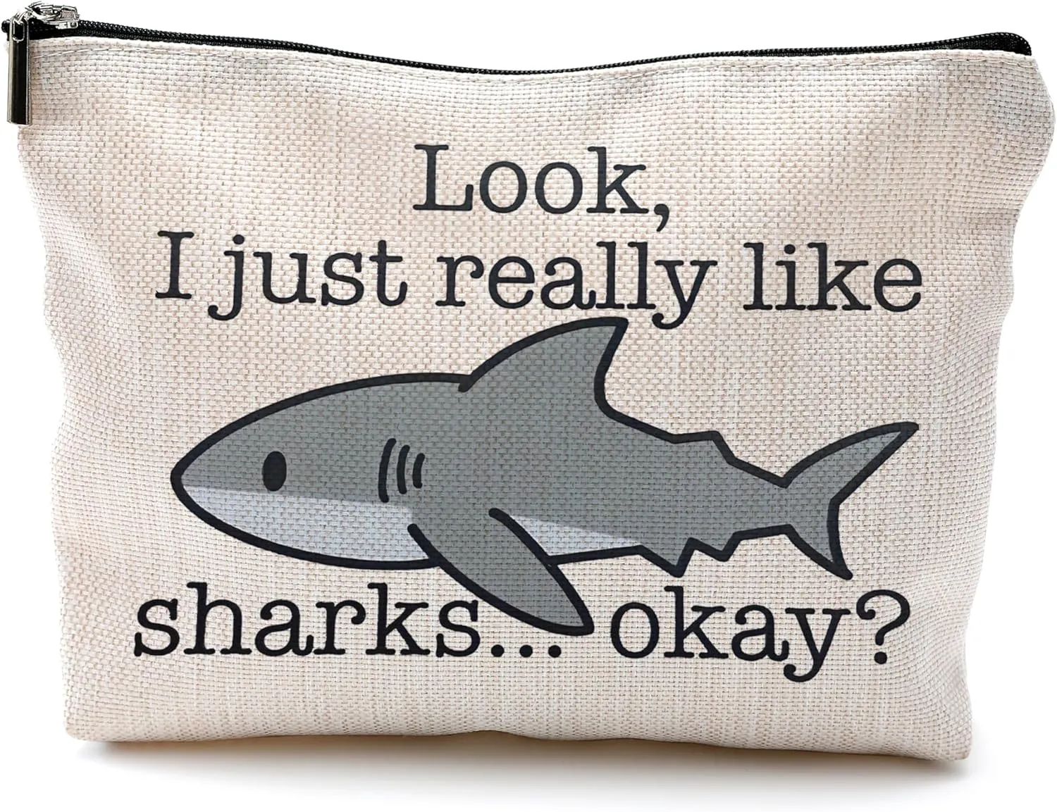 Shark Makeup Bag - Cosmetic Bags With Zipper, Gifts for Shark Lovers