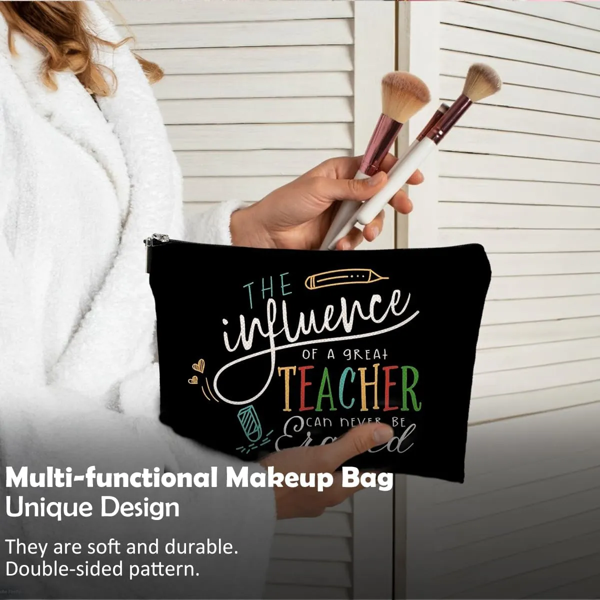 Teacher Appreciation Gifts - Makeup Bag, Best & Thank You Gifts for Teachers