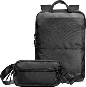 tomtoc Laptop Backpack 24L &1.5L X-Pac Sling Bag with RFID Blocking