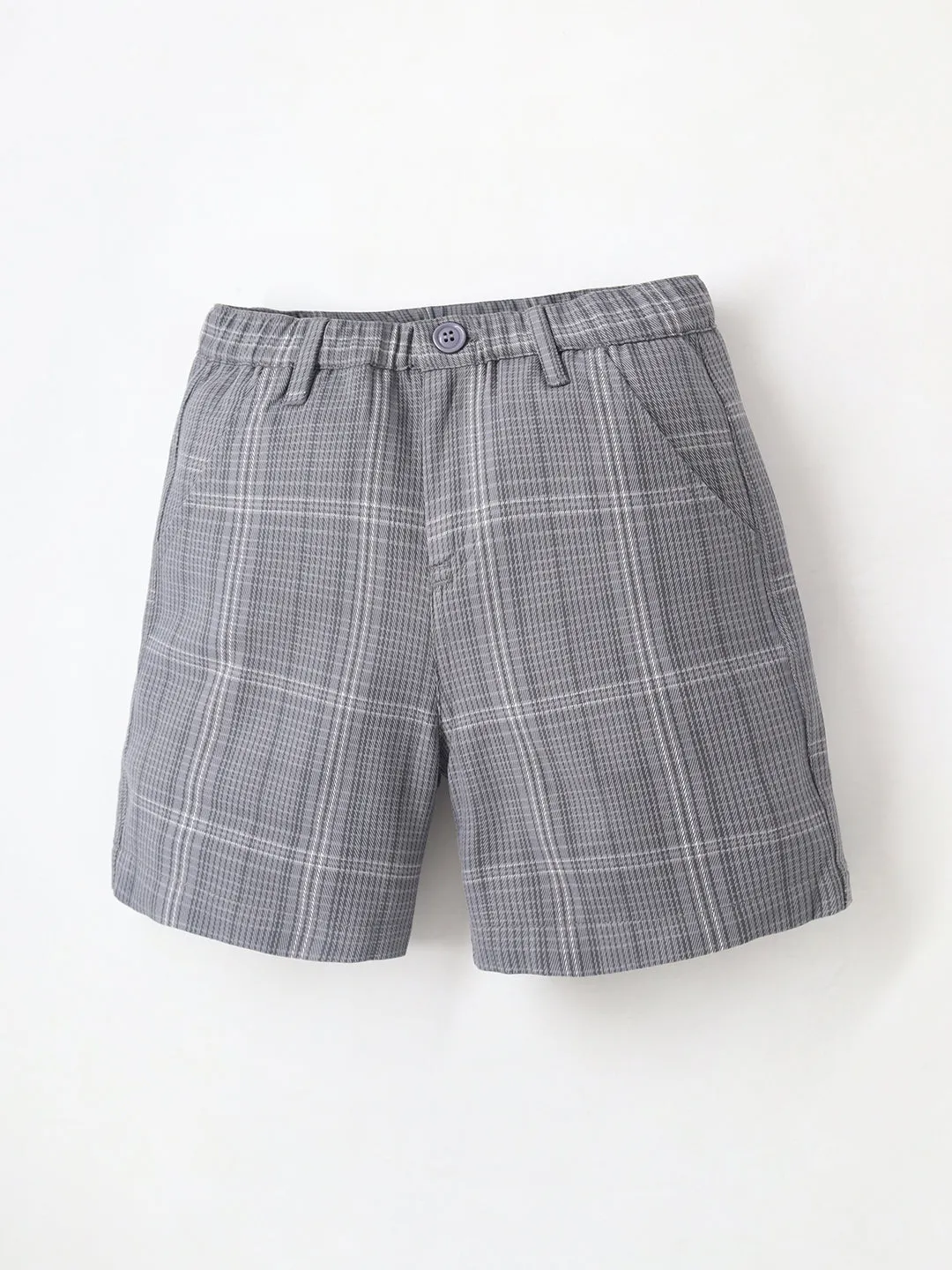 Trendy Kids Grey Check Shorts