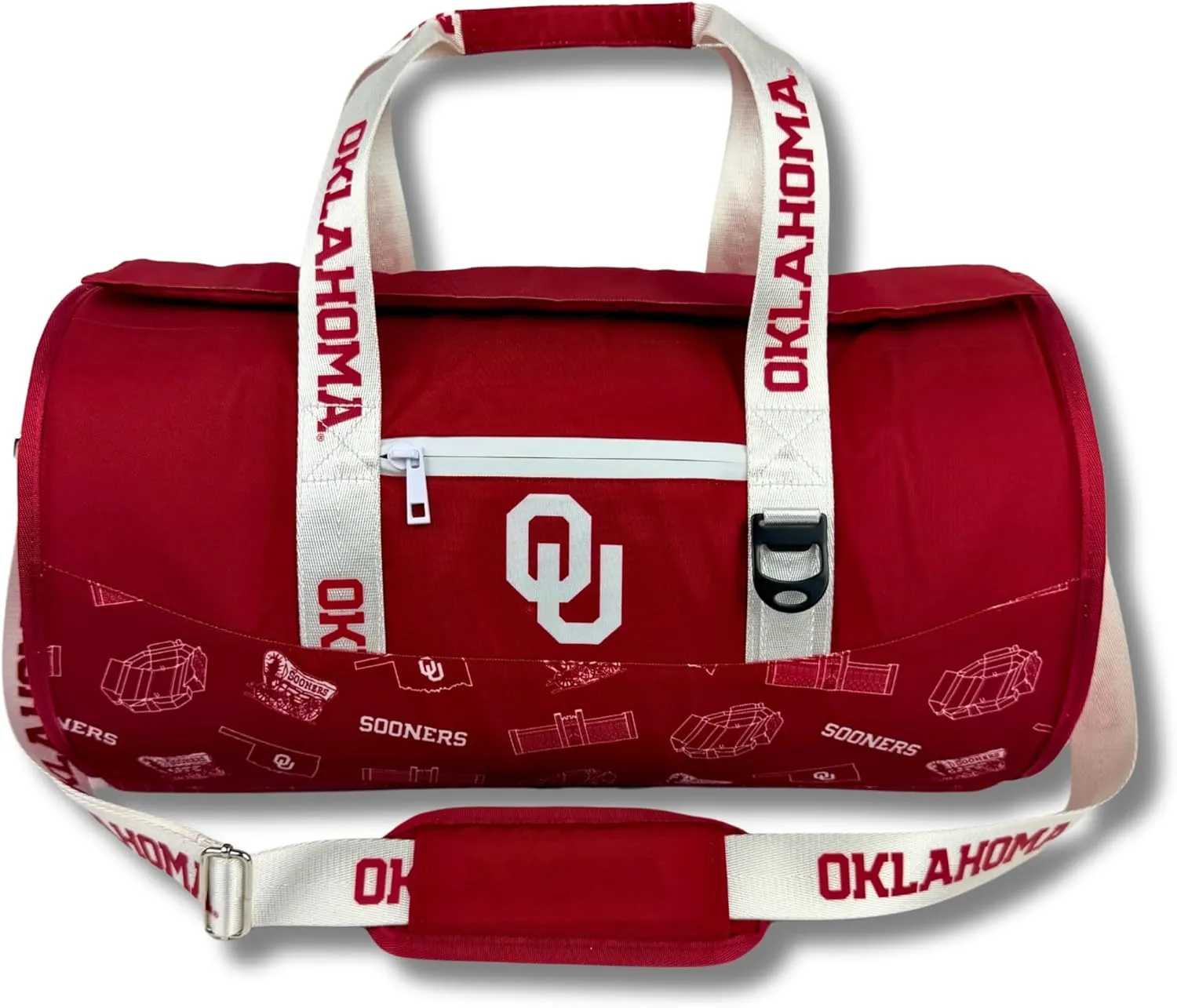 Varsity Cooler University of Oklhaoma Licensed Travel Duffle & Cooler  30 Can Leakproof Insulated backpack, Waterproof Soft Cooler, Golf, Carry-On Luggage, Gym & Outdoor  Durable Nylon Sports Bag