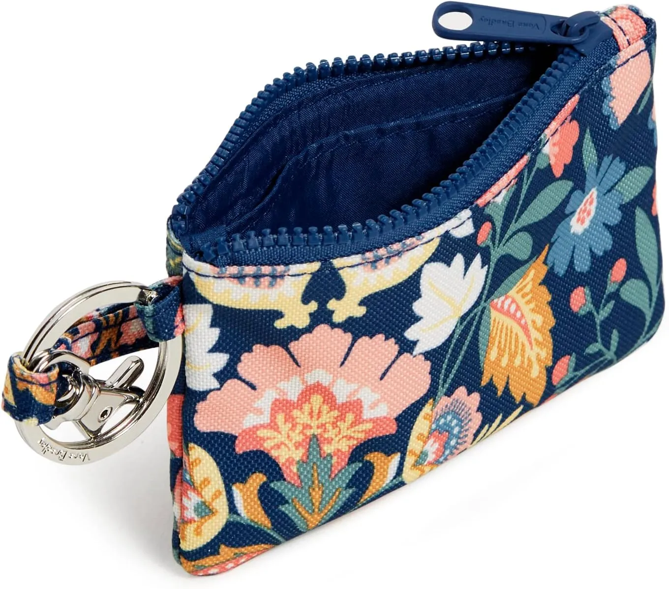 Vera Bradley Women's Recycled Lighten Up Reactive Zip ID Case and Lanyard Combo, Enchanted Mandala Blue, One Size