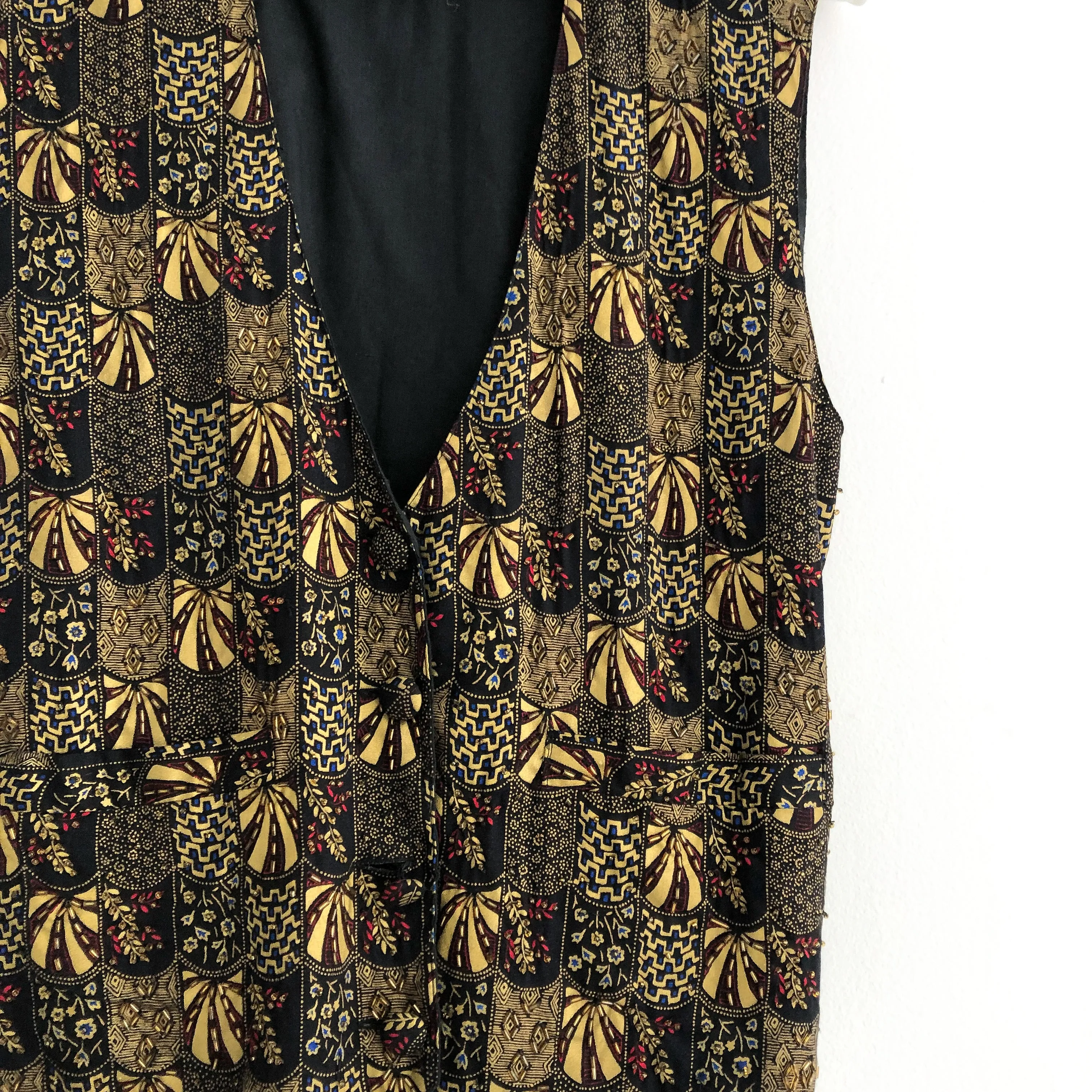 Vintage Beaded Patterned Vest