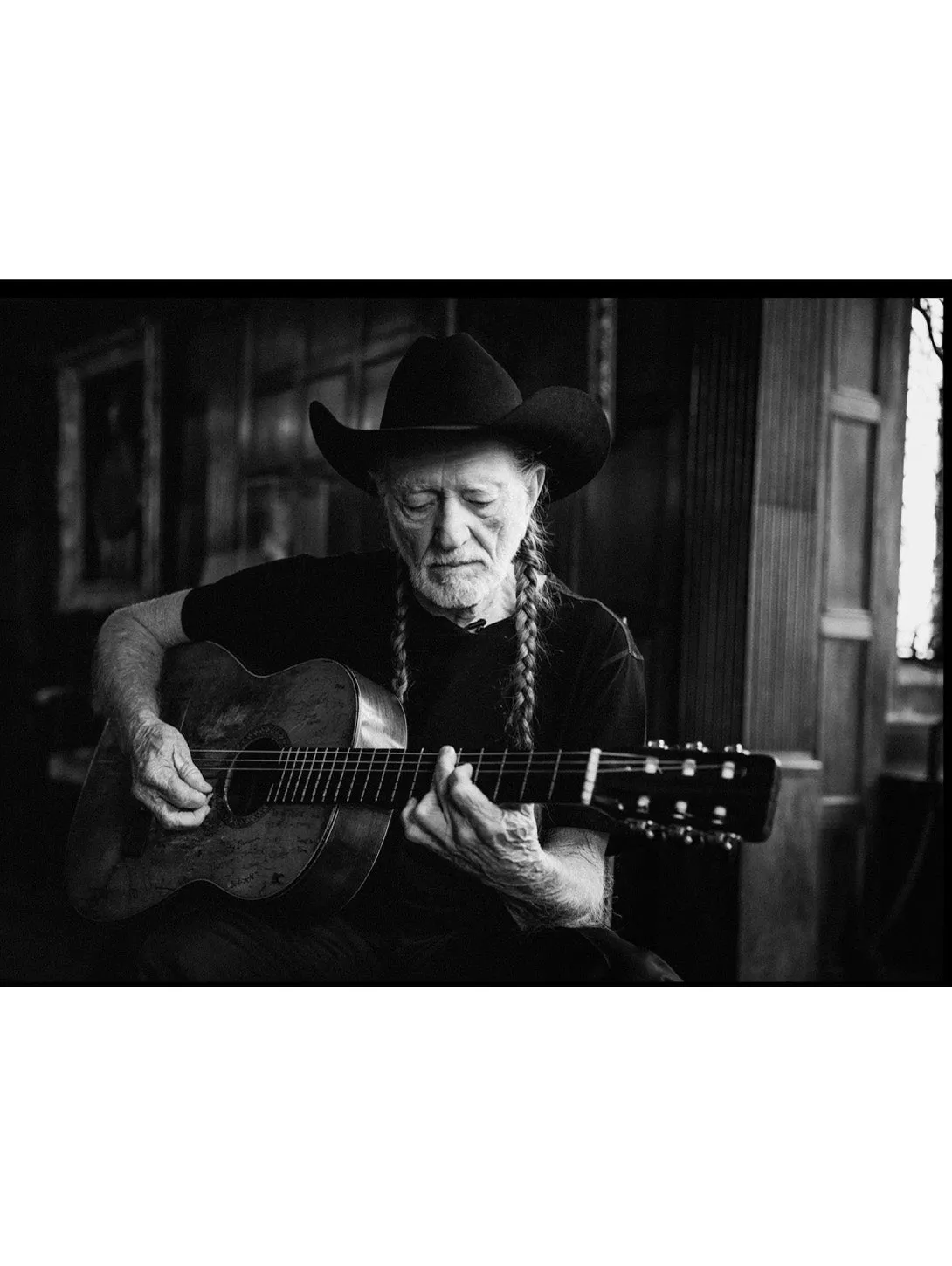 Willie Nelson Long Sleeve Top - Indigo