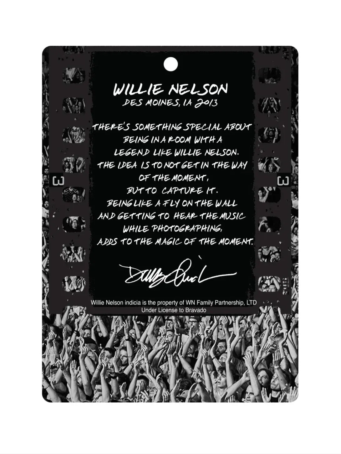 Willie Nelson Sepia Tee - Faded Black