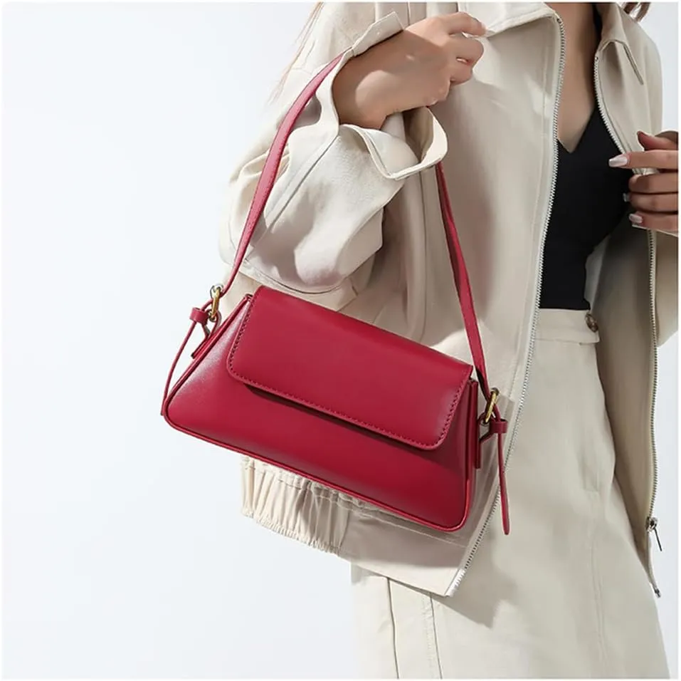 Women Trendy Tote Handbag Underarm Bag PU Leather Satchel Bag Crossbody Bag Party Clutch Purse, Pink