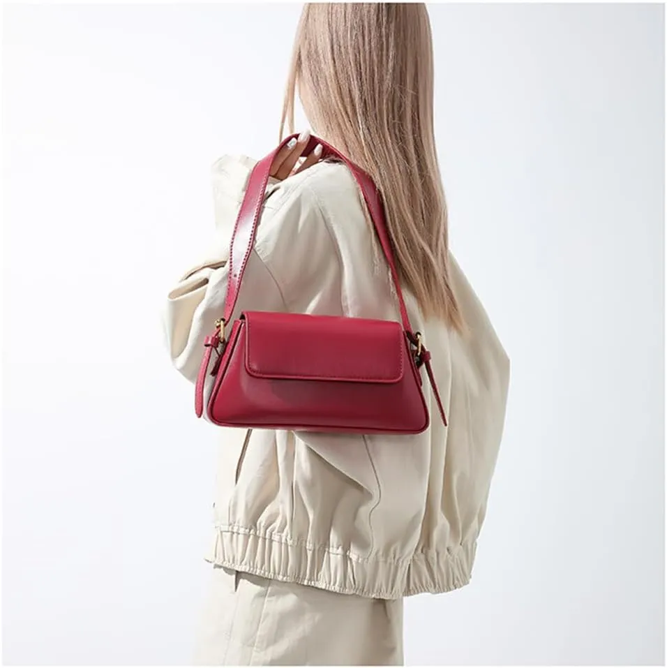Women Trendy Tote Handbag Underarm Bag PU Leather Satchel Bag Crossbody Bag Party Clutch Purse, Pink