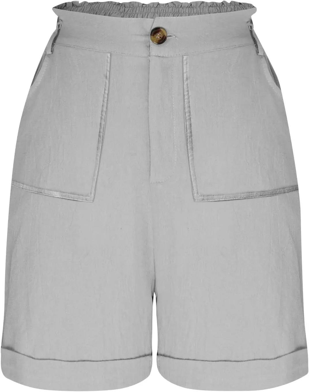 Women's Bermuda Shorts with Pockets 2025 Summer Casual Elastic Waist Lounge Short Pants High Waisted Dressy Shorts